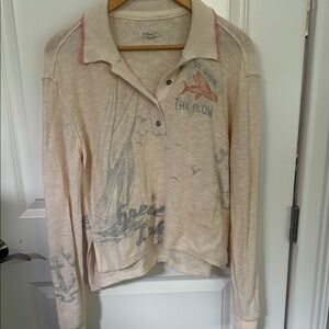 Women's Pilcro for Anthropologie beachy Polo Top